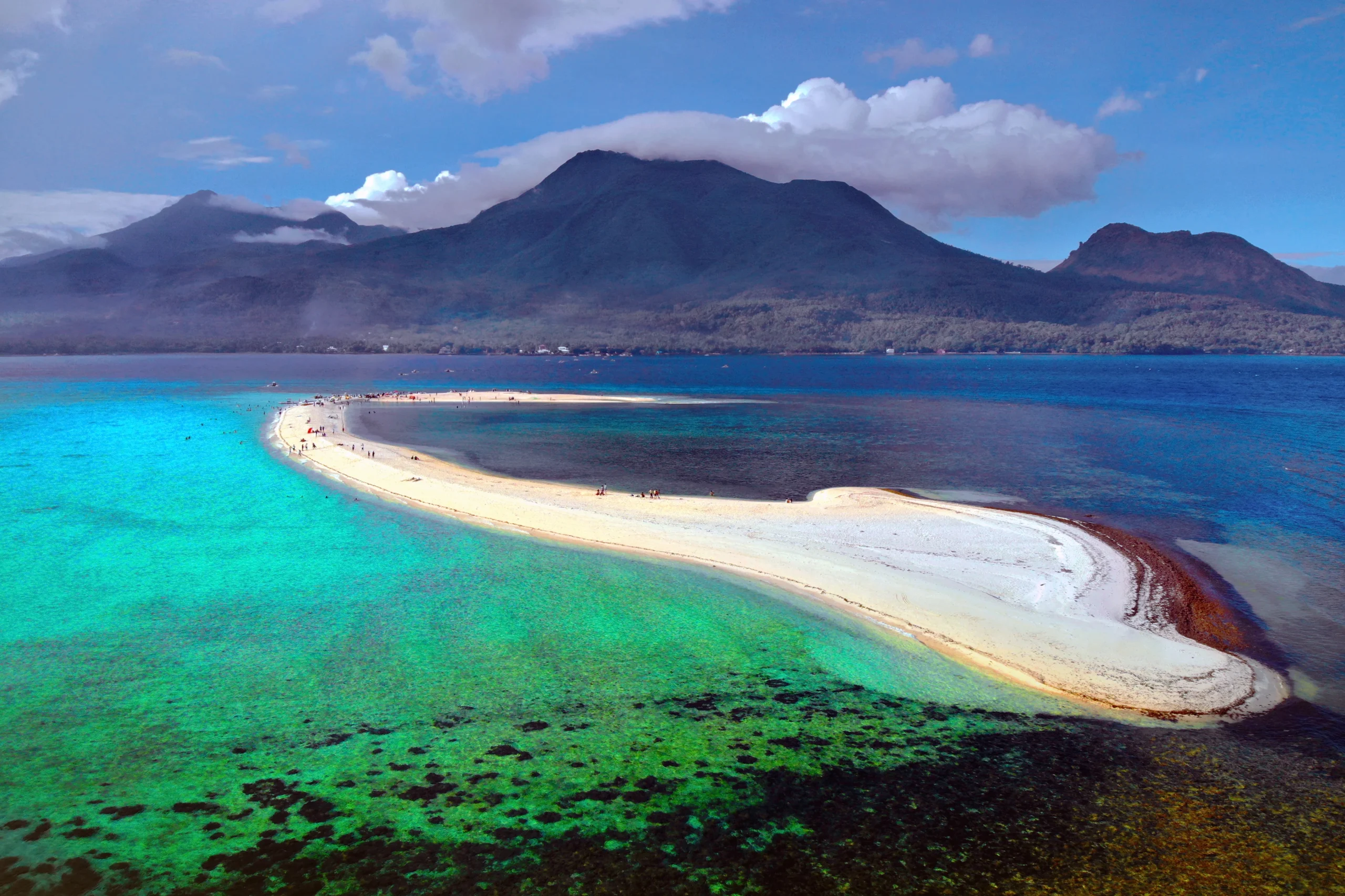Mount Hibok-Hibok and White Island in Camiguin