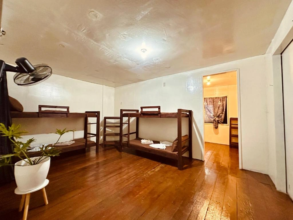 Bunk beds of dorm room taken inside