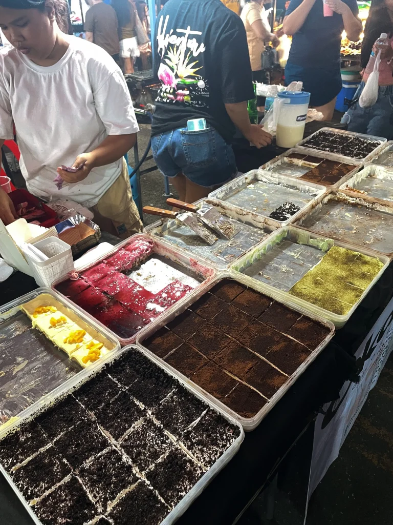 Tiramisu cakes in Colon Night Market