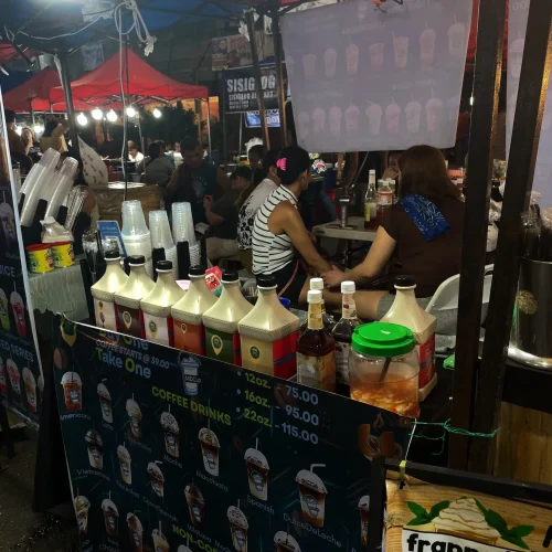 Frappe and shakes being sold in Colon Night Market
